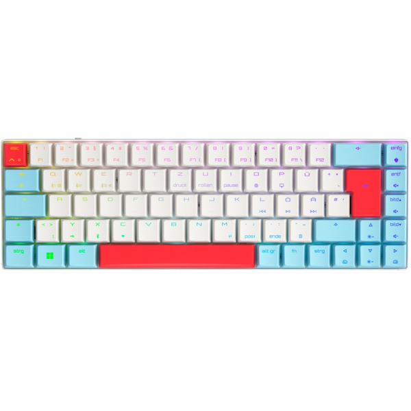 CHERRY MX-LP 2.1 Compact Wireless πληκτρολόγιο Παιχνίδι RF Wireless + Bluetooth QWERTZ Γερμανικός Λευκός (Άσπρος)
