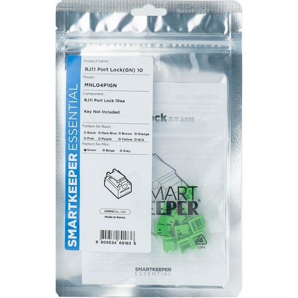 SmartKeeper Mini "RJ11 Port" Blocker grün          10 Stk.