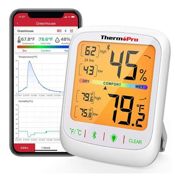 ThermoPro TP-359 beltéri digitális Bluetooth hőmérő páratartalom méréssel