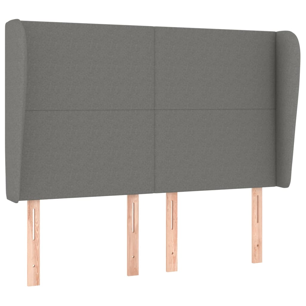 sötétszürke szövet fejtámla szárnyakkal 147 x 23 x 118/128 cm (3117675)