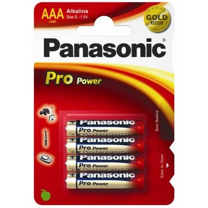 Panasonic 1.5V Alkáli AAA ceruza elem Pro power (4db / csomag) (LR03PPG/4BP) (LR03PPG/4BP)