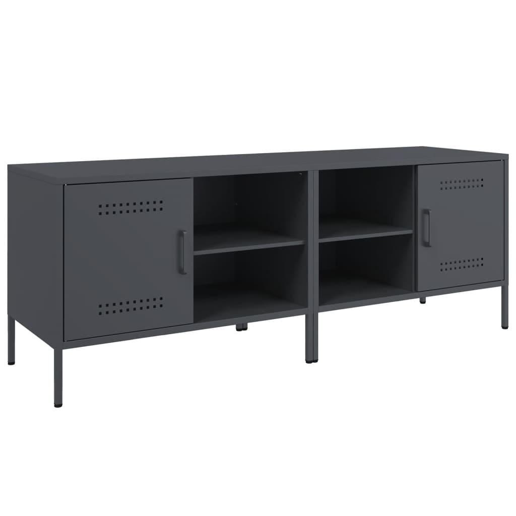 2 db antracitszürke acél TV-szekrény 68 x 39 x 50,5 cm (842999)