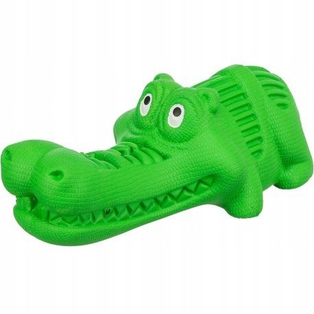 Krokodyl na przysmaki, zabawka, dla psa, guma naturalna, zielony, 18 cm