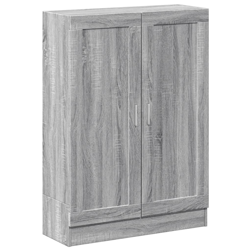 szürke sonoma színű szerelt fa könyvszekrény 82,5x30,5x115 cm (833787)