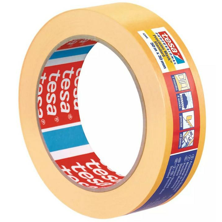 Tesa PRECISION STANDARD (04344-00002-00) Krepp szalag Präzisionskrepp® Sárga (H x Sz) 50 m x 30 mm 1 db (04344-00002-00)