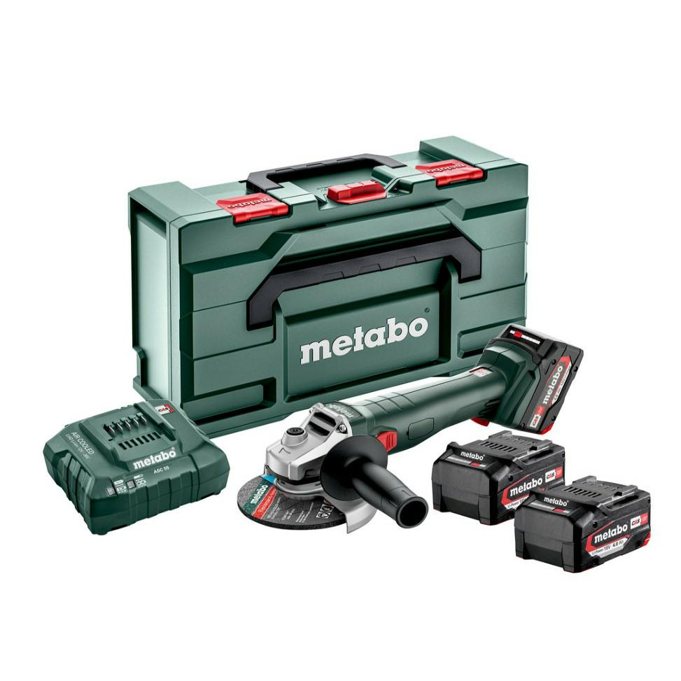 METABO W 18 L 9-125 AKKUS SAROKCSISZOLÓ 2X4.0AH, ASC 55, METABOX (602249960)