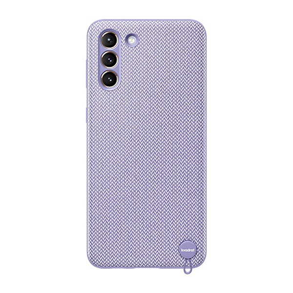 SAMSUNG műanyag telefonvédő (kvadrát textil bevonat) LILA [Samsung Galaxy S21 Plus (SM-G996) 5G]