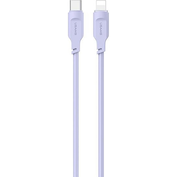 Kábel Usams USB typ C - Apple Lightning 1,2 m fialový