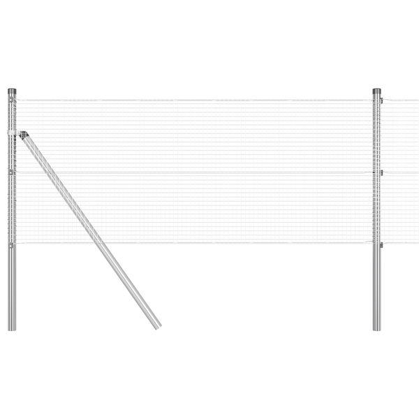 Gard de sârmă sudată cu 13 stâlpi 0.8x25 m Oțel galvanizat