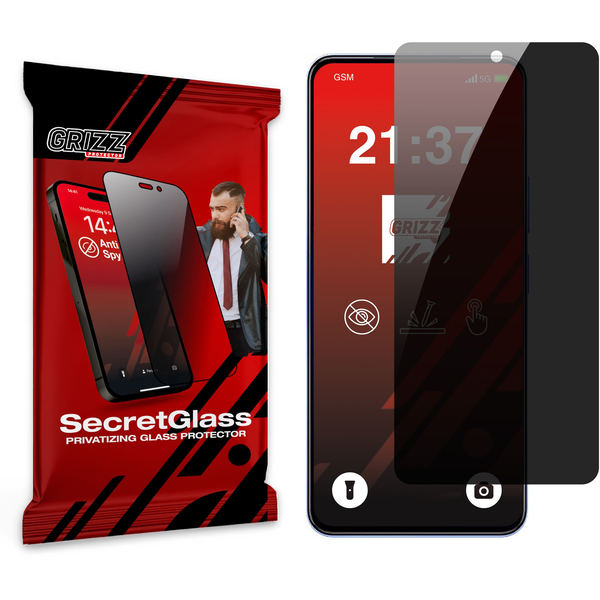 Matowe szkło prywatyzujące GrizzGlass SecretGlass do Vivo iQOO Z10x