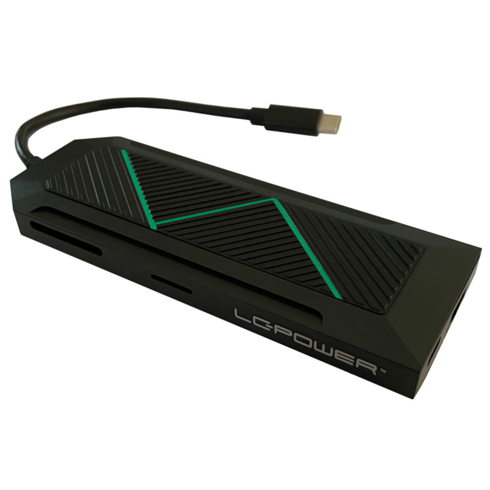 USB HUB LC Power LC-HUB-C-MULTI-6-RGB - USB elosztó (LC-HUB-C-MULTI-6-RGB)