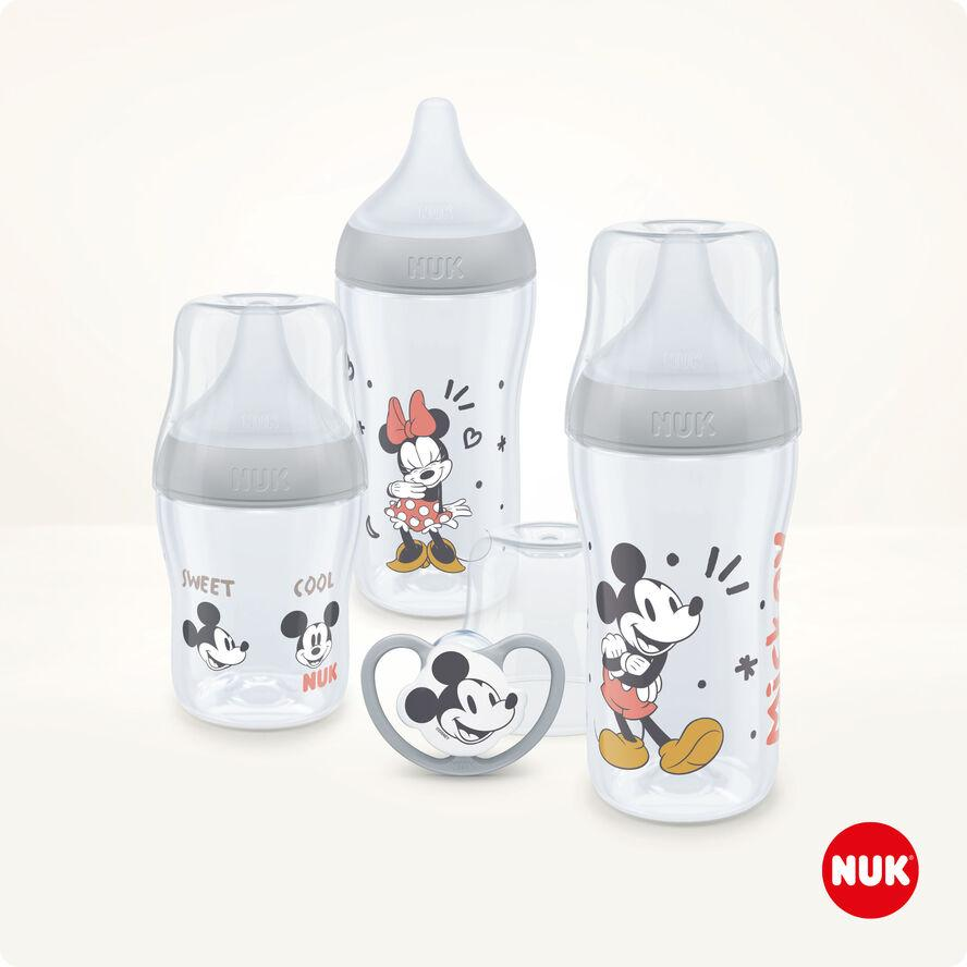 Nuk Perfect Match műanyag Cumisüveg 4 darabos készlet - Mickey Egér minta / szürke (10225330)