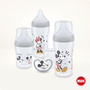 Nuk Perfect Match műanyag Cumisüveg 4 darabos készlet - Mickey Egér minta / szürke