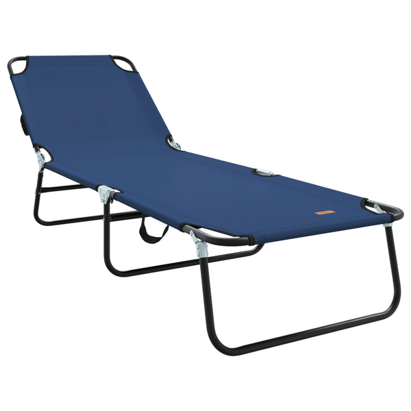 Șezlong pliabil portabil Albastru 600D Oxfor Fabric
