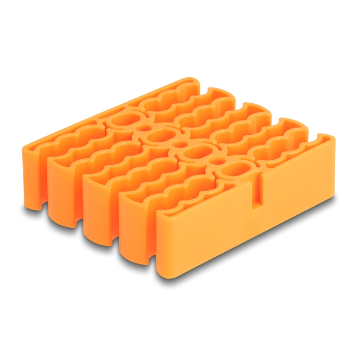 Delock Kábel rendező 24 kábelbemenettel narancssárga (66255) (66255)