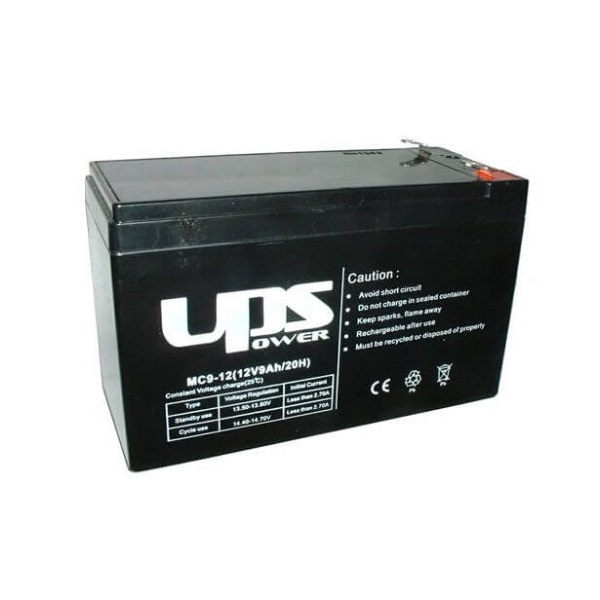 Akku UPS Power 12V 9Ah T2 zselés akkumulátor (MC9-12)