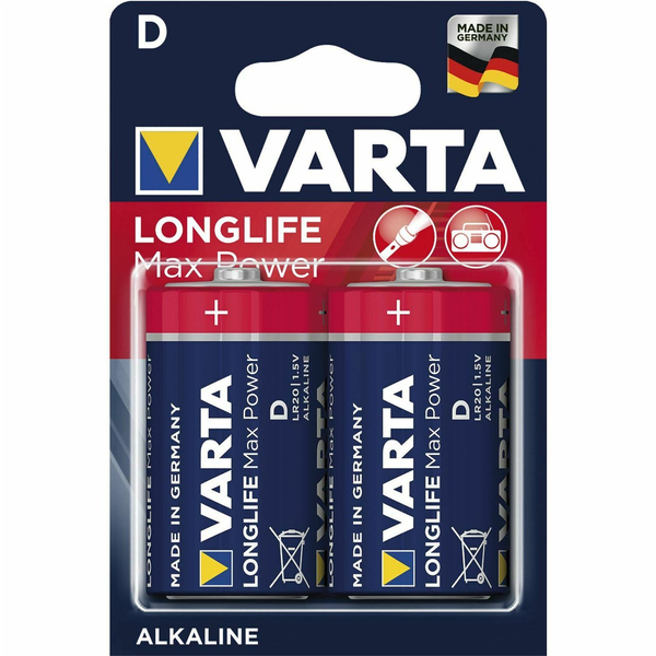 Góliátelem Varta VARTA Longlife Max Power D Blister 2 Alkáli mangán 1.5 V 2 db