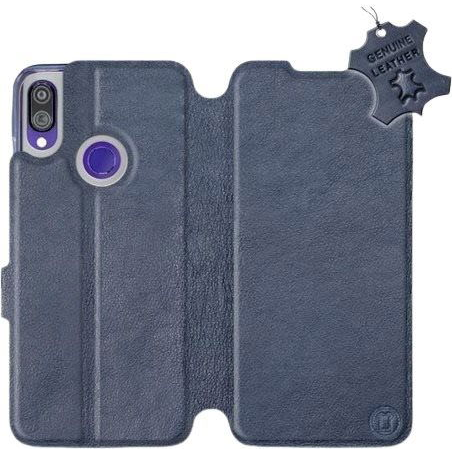 Flip case for Xiaomi Redmi Note 7 - Blue - leather - Blue Leather
