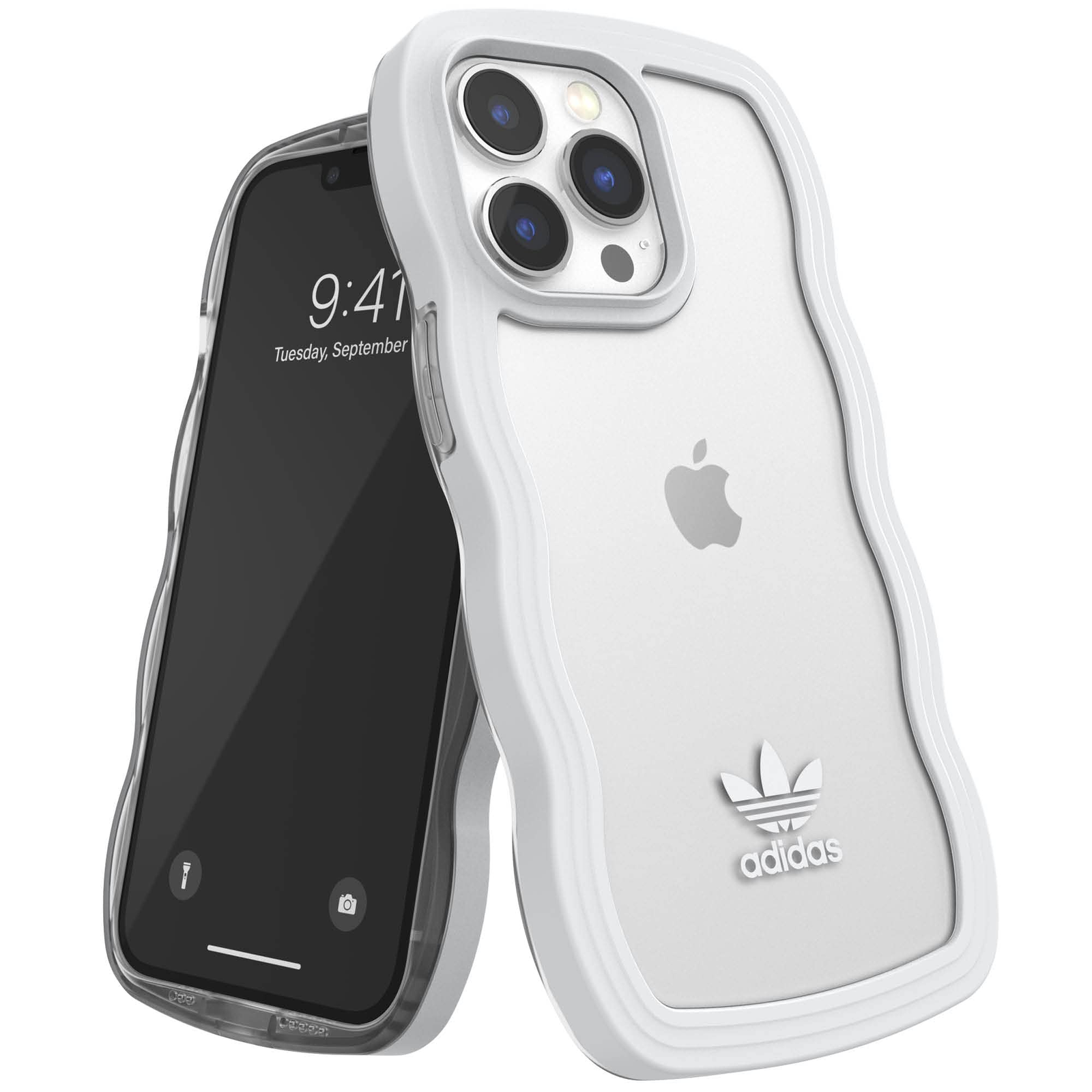 Adidas OR Wavy Case Apple iPhone 13 / 13 Pro Tok - Fehér (51903)