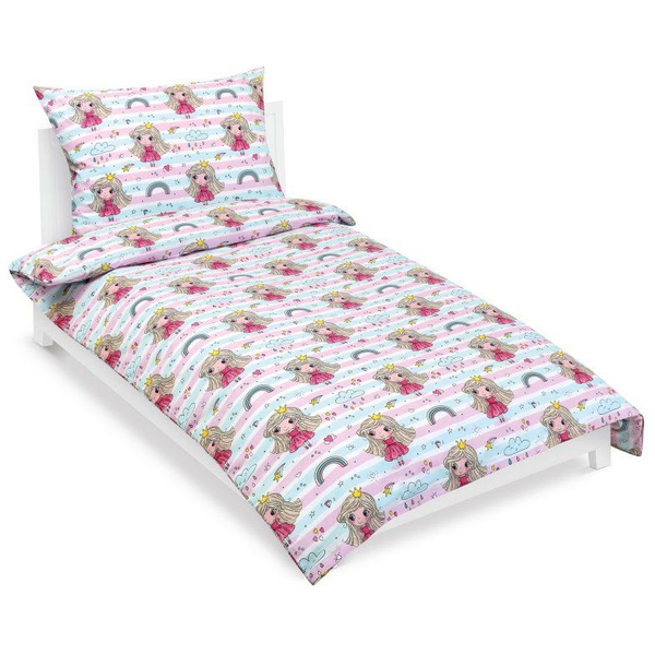 Bellatex Bedding Junior 90/090 cm princess with rainbow 140 × 200 cm, 70 × 90 cm