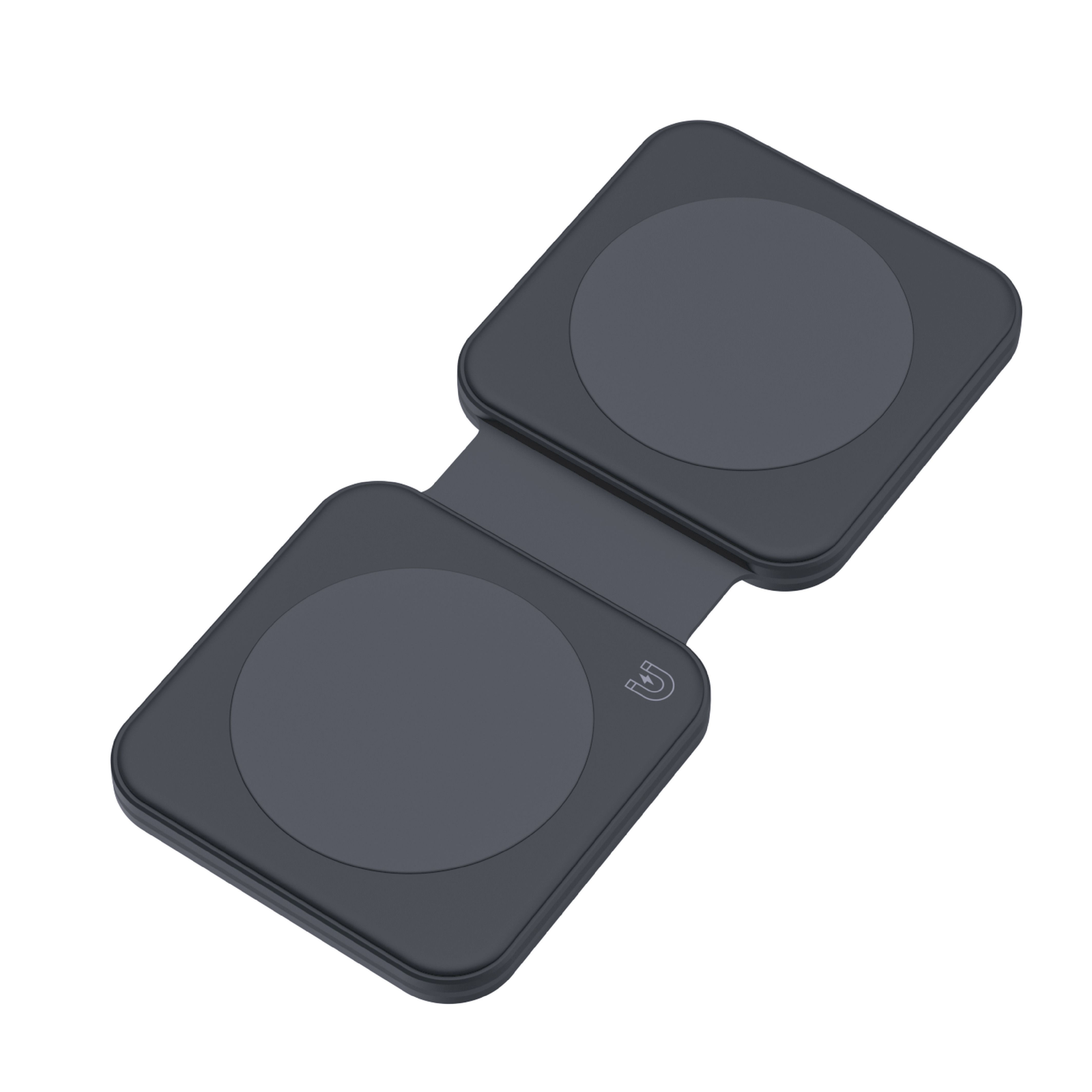DVICED 2in1 Összecsukható mágneses vezeték nélküli töltőpad fekete (DV230008)