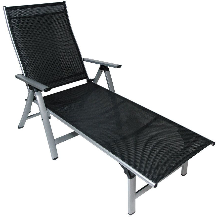 ROJAPLAST LONDON Kerti nyugágy, ezüst / fekete (10136663)