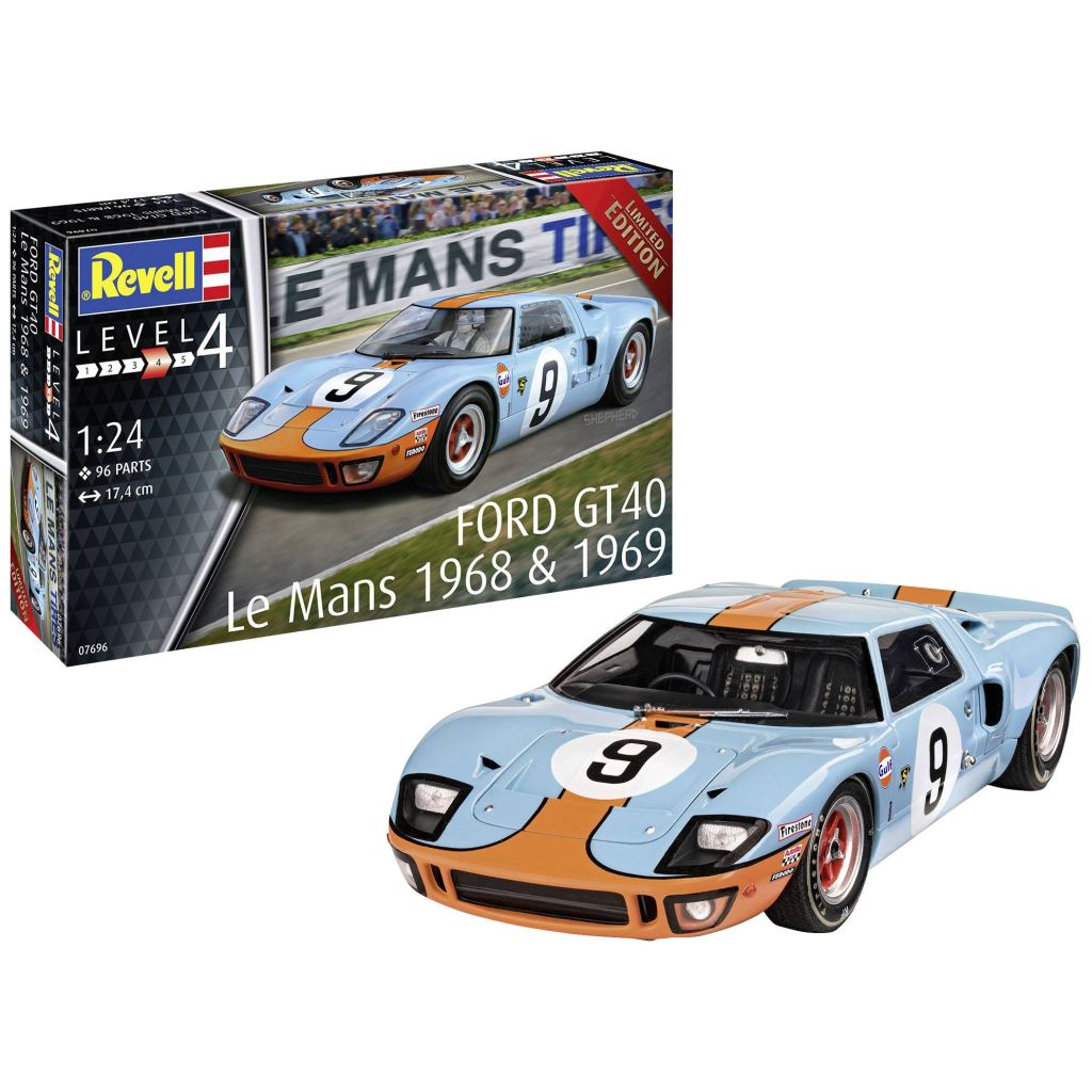 Revell RV Ford GT 40 Le Mans 1968 Autómodell 1:24 (07696) (RE07696)