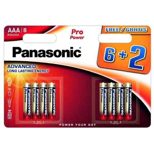 Alkalická batéria Panasonic AAA (R3) 8 ks