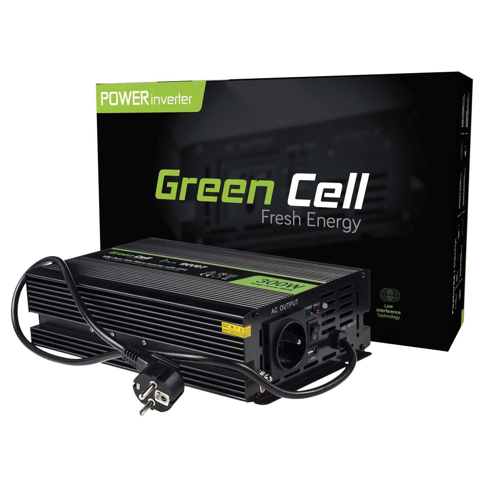 Menič 12V/230V 300W/600W čistý sínus (INV07)