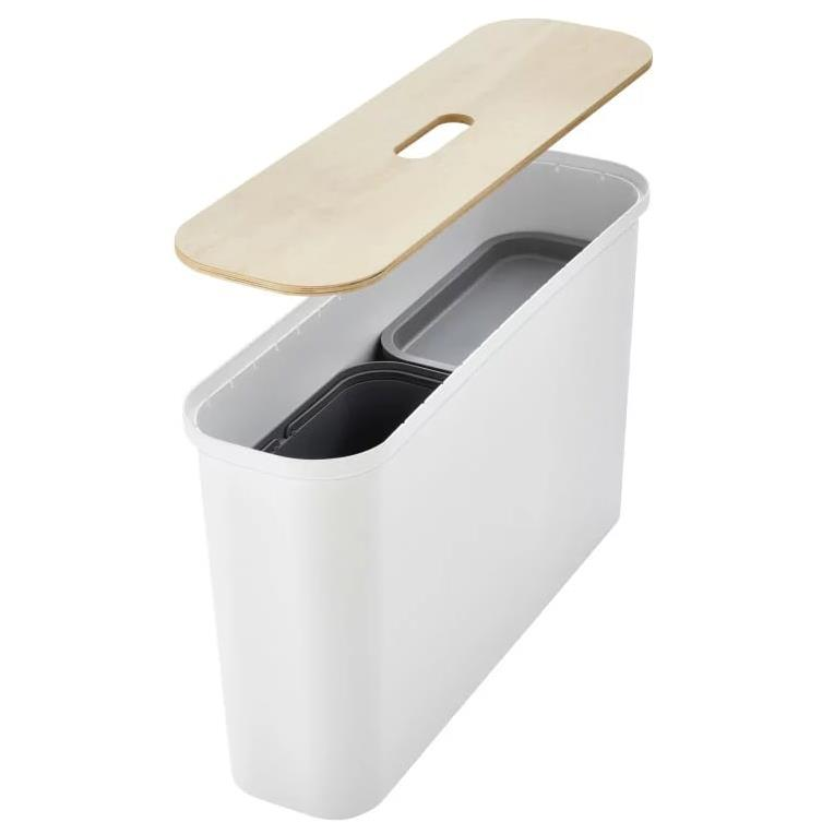 Orthex fehér fedővel 46 l + 2 Collect kosár szennyesre, hulladékra 13 l (130600011)