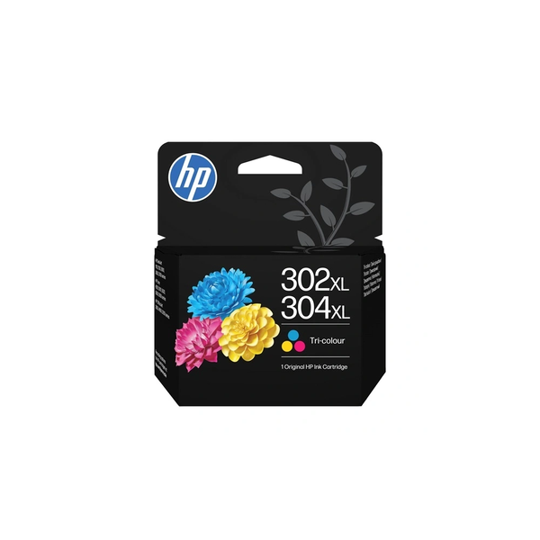HP 302XL/304XL Tri-clr Original Ink Crtg blækpatron 1 stk Højt (XL) udbytte Blå, Magenta, Gul