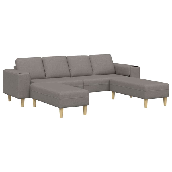 Set de canapea 3 pcs Gri taupe țesătură
