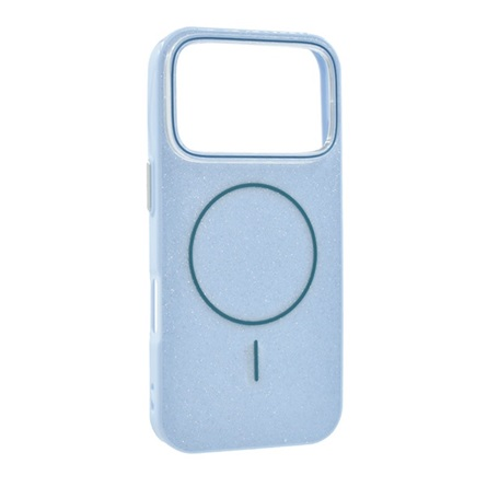 Szilikon telefonvédő (műanyag hátlap, kameravédő, MagSafe, csillogó) VILÁGOSKÉK Apple iPhone 17 Pro "Gigapack csomagolás" (GP-173596)