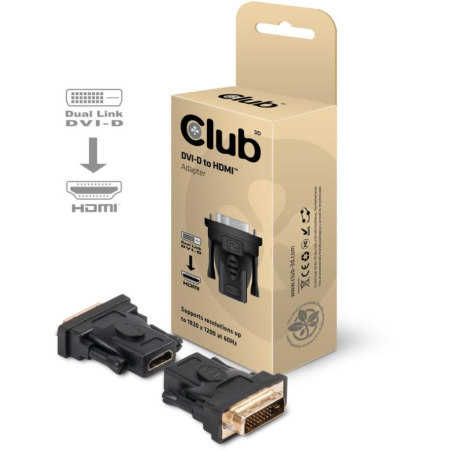 Club3D Adapter DVI > HDMI St/Bu retail (CAA-DMD>HFD3)