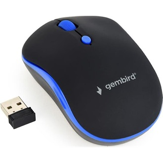 Gembird MUSW-4B-03-B Vezeték nélküli optikai egér 1600 DPI fekete-kék (MUSW-4B-03-B)
