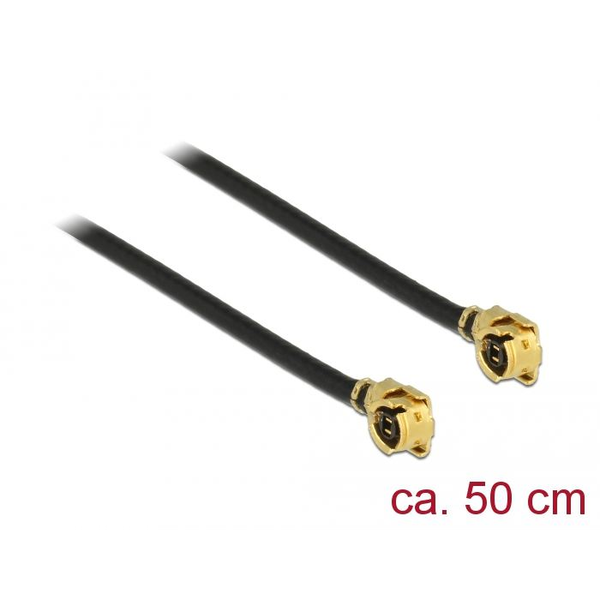 DELOCK Antennenkabel U.FL-LP-068 MHF > MHF St/St 1.13 0.50m