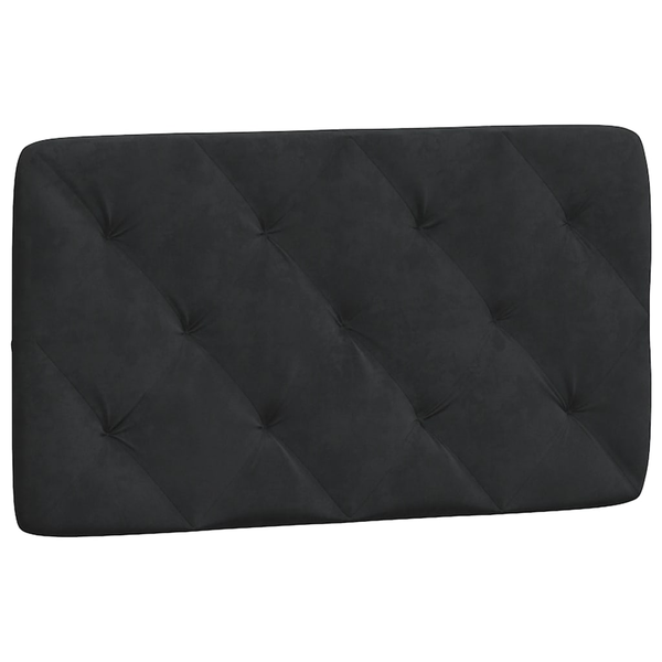 Pernă tăblie de pat, negru, 90 cm, catifea