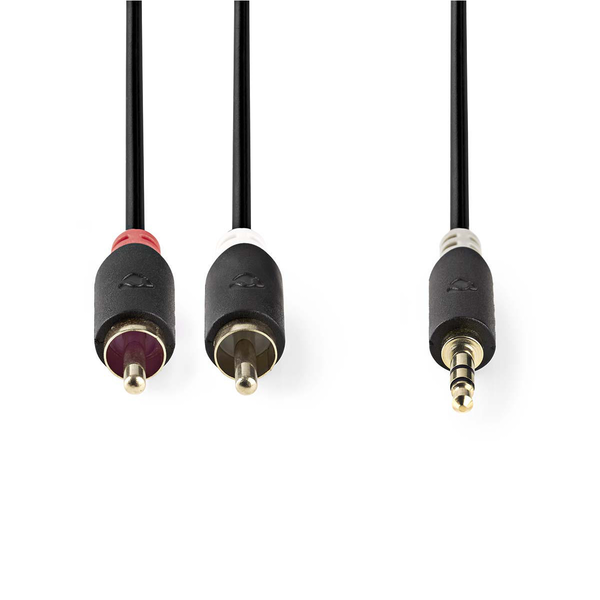Kabel Nedis CABP22200AT20 minijack (3,5 mm) - 2x RCA (cinch) 2 m