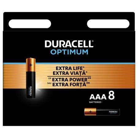 Батерия Duracell Optimum, AAA, 8 бр