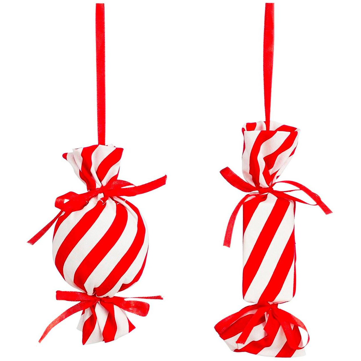 LAALU díszkészlet: piros-fehér cukorkák 13 cm, 2 db (LAU-6207)