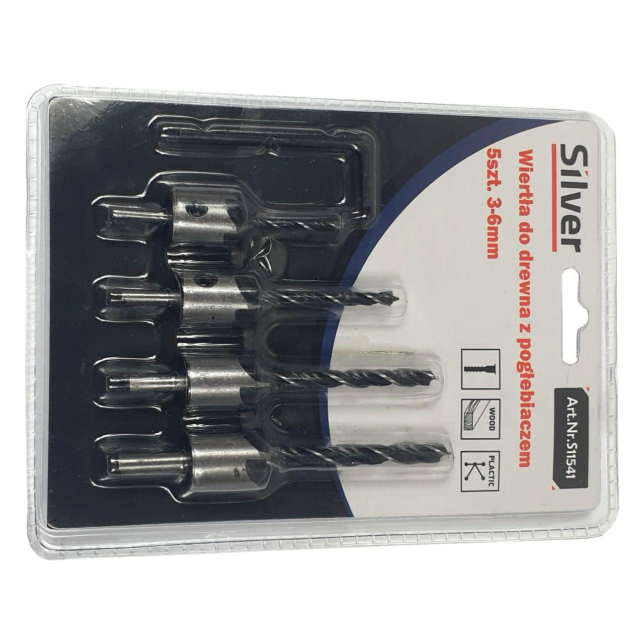 FÚRÓSZÁR KÉSZLET FÚRÓSZÁR KOTRÓVAL 4 db-os (11541)