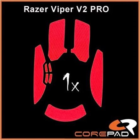 Corepad Mouse Rubber Sticker Razer Viper V2 PRO Wireless Soft Grips Csúszásgátló egér matrica - Piros (CG75500)