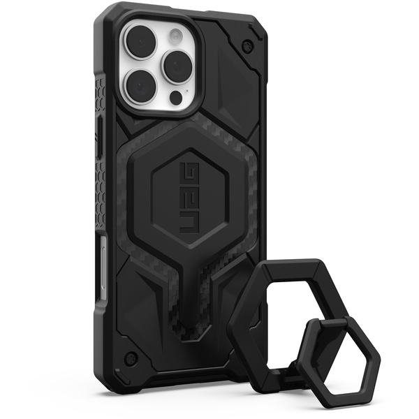UAG Monarch Pro Magsafe Carbon Fiber/Black Stand iPhone 16 Pro Max tok