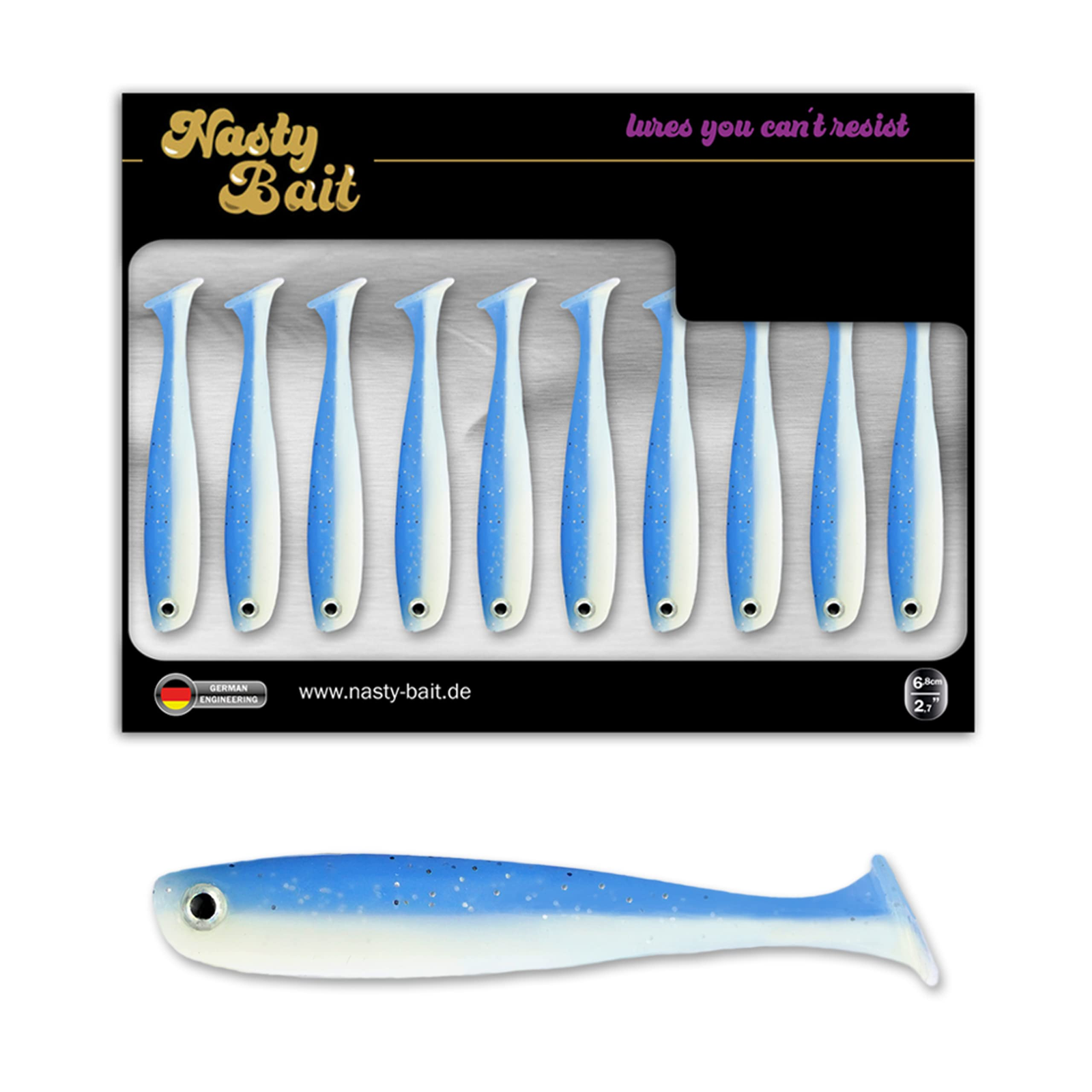 NASTY BAIT Tasty Chick 6.8cm Dolphin/Milky 10 Stück (231463) (231463)