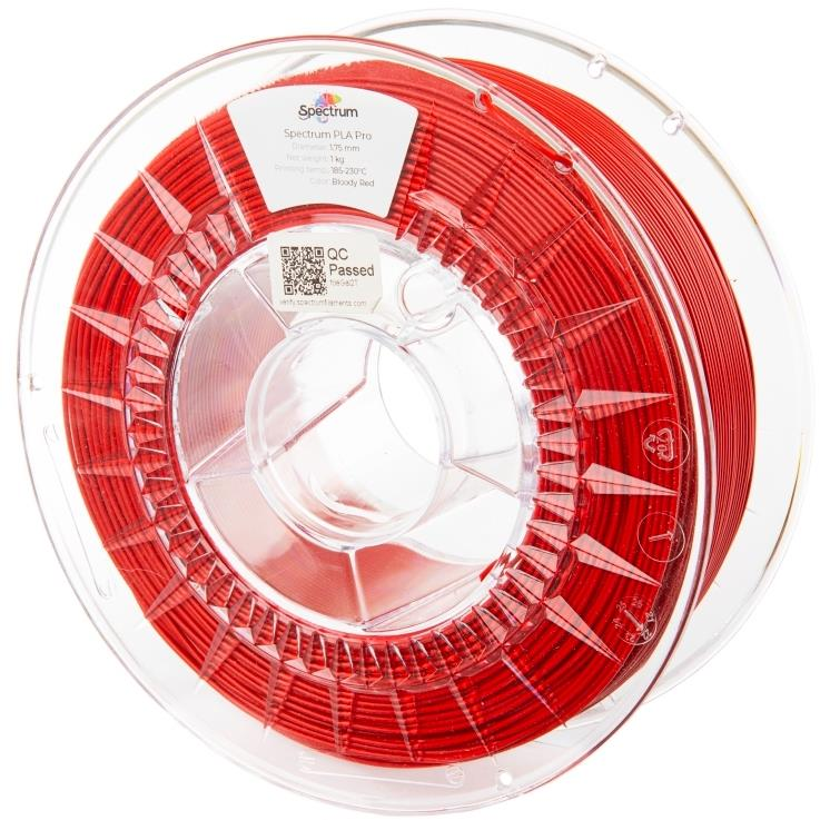 Spectrum 3D nyomtatószál, PLA Pro, 1,75 mm, Bloody Red, 1 kg (80112)
