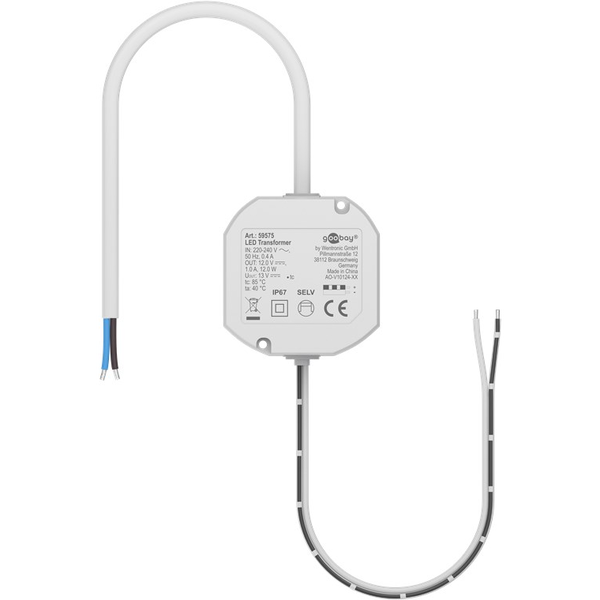 LED transformátor 12 V/12 W