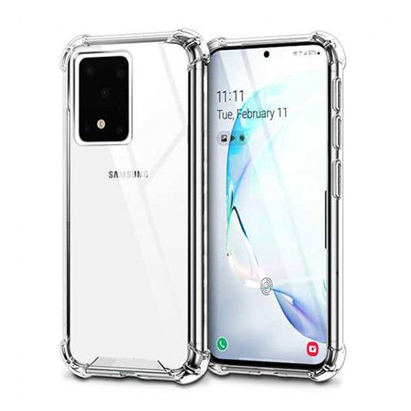 Szilikon telefonvédő (közepesen ütésálló, légpárnás sarok) ÁTLÁTSZÓ [Samsung Galaxy S20 Ultra 5G (SM-G988B)] (5996457935055)