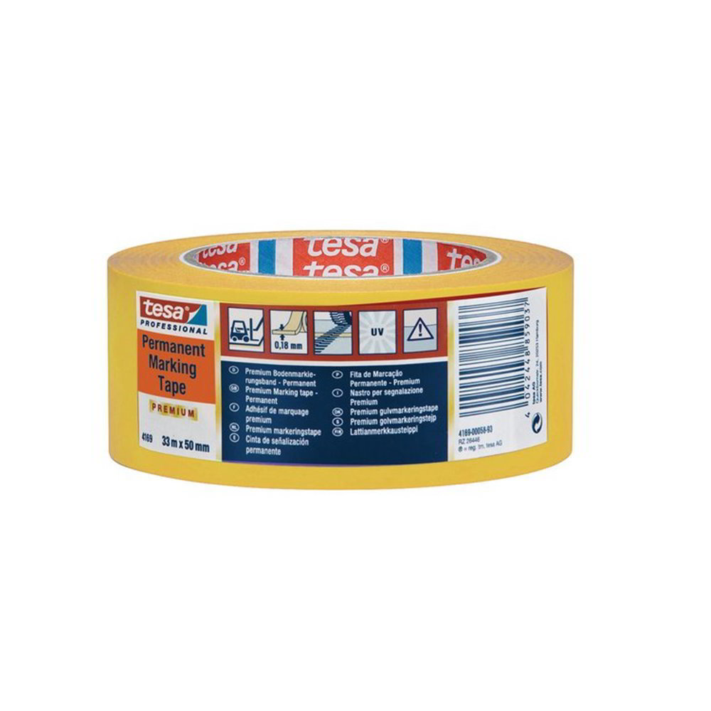Tesa Professional Premium 50mm x 33m Jelölőszalag - Sárga (04169-00058-93)