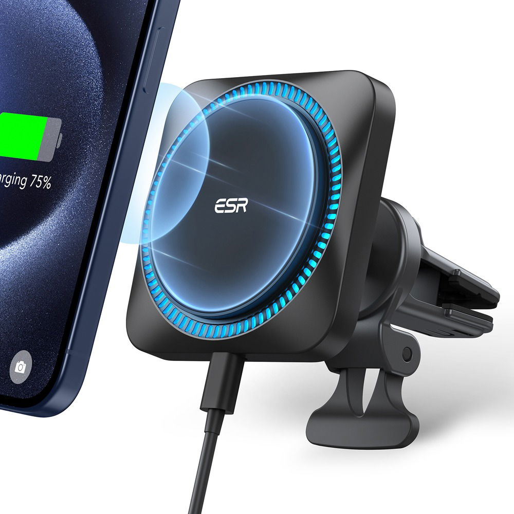 ESR 15W Car Charger with MagSafe + CryoBoost, Frosted Silver (2B5130101)