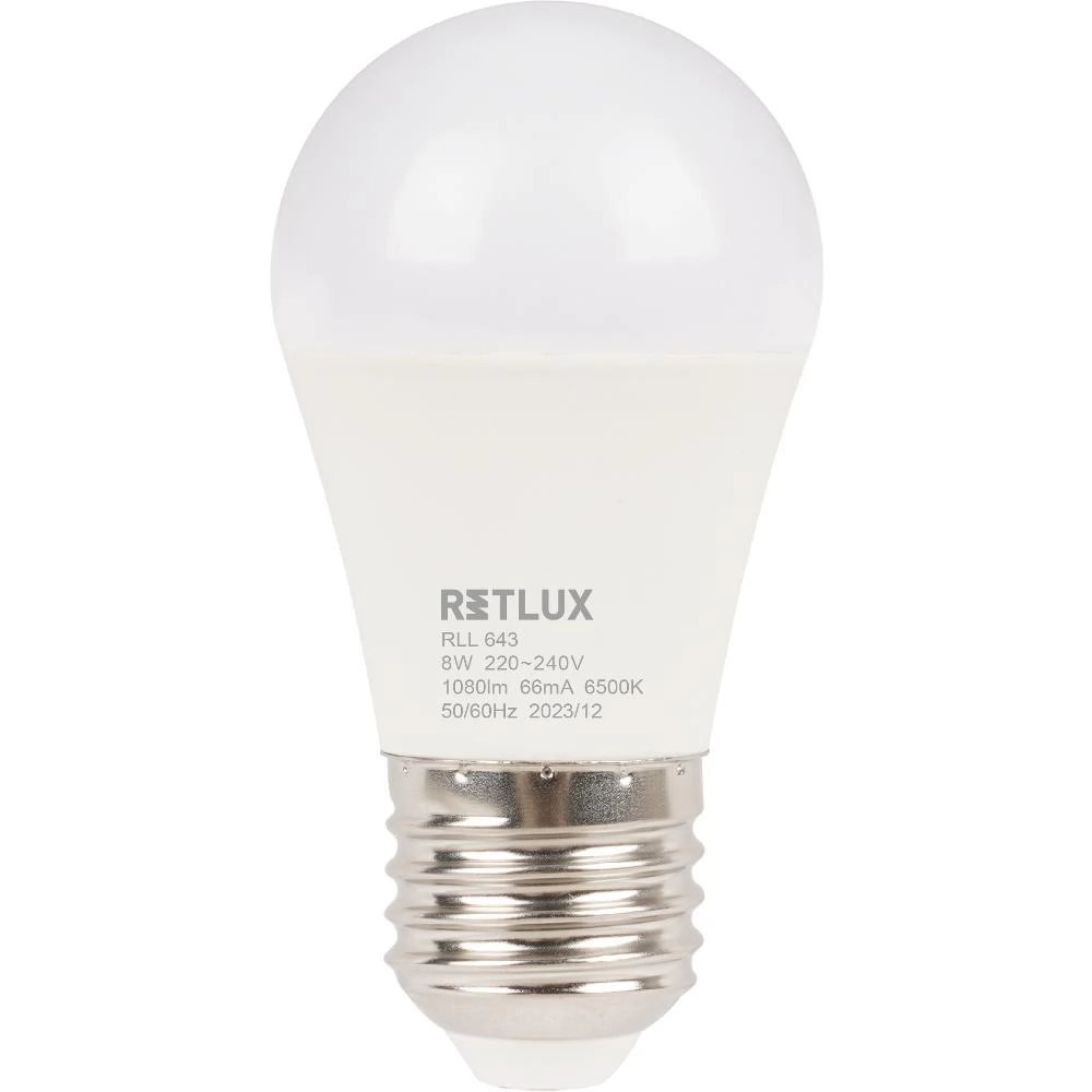 Retlux LED izzó 8W 1080lm 6500K E27 - Hideg fehér (RLL 643)